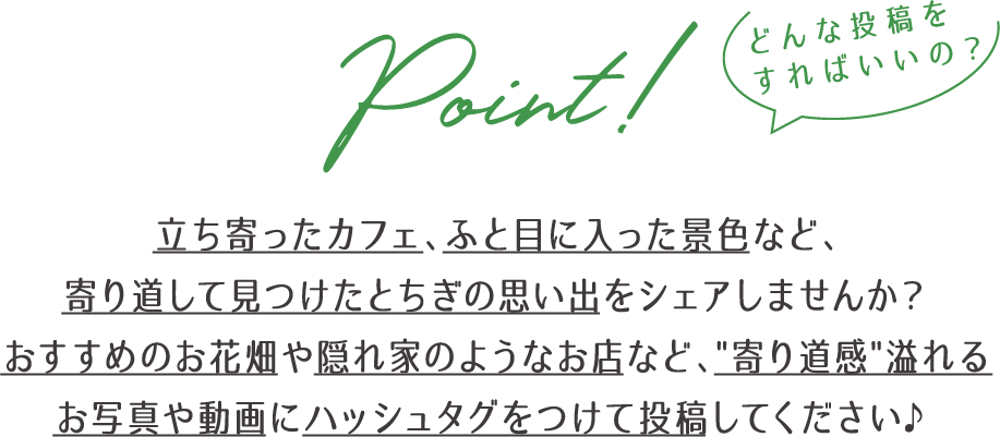 どんな投稿をすればいいの？