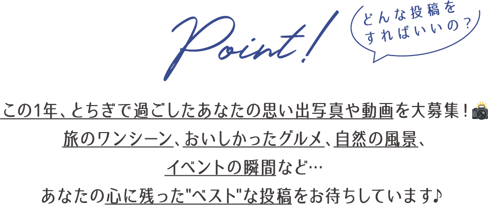 どんな投稿をすればいいの？