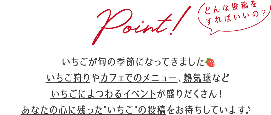 どんな投稿をすればいいの？