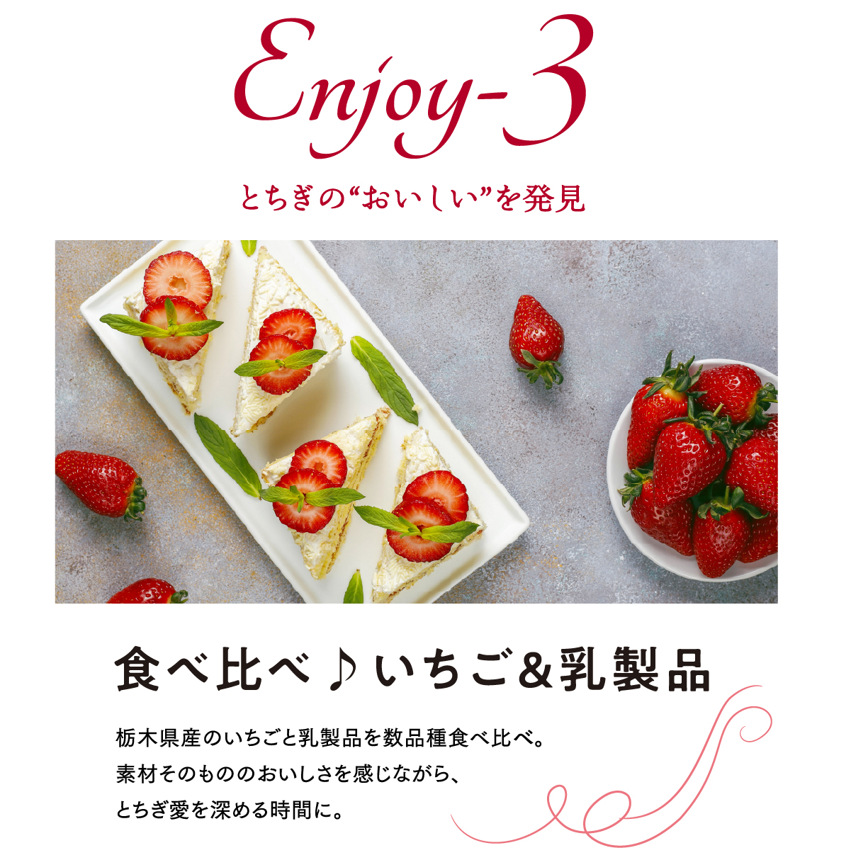 食べ比べ♪いちご&乳製品